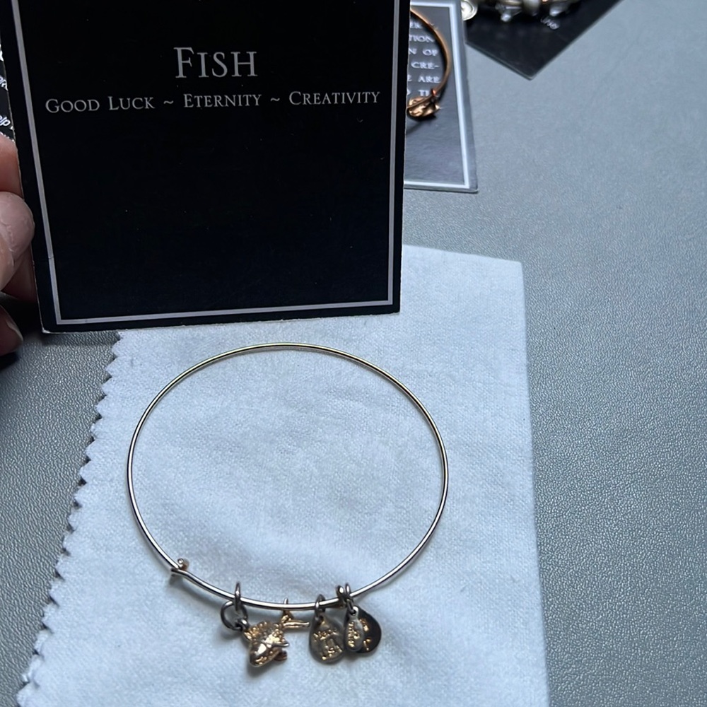 Alex and Ani Fish Charm Bangle